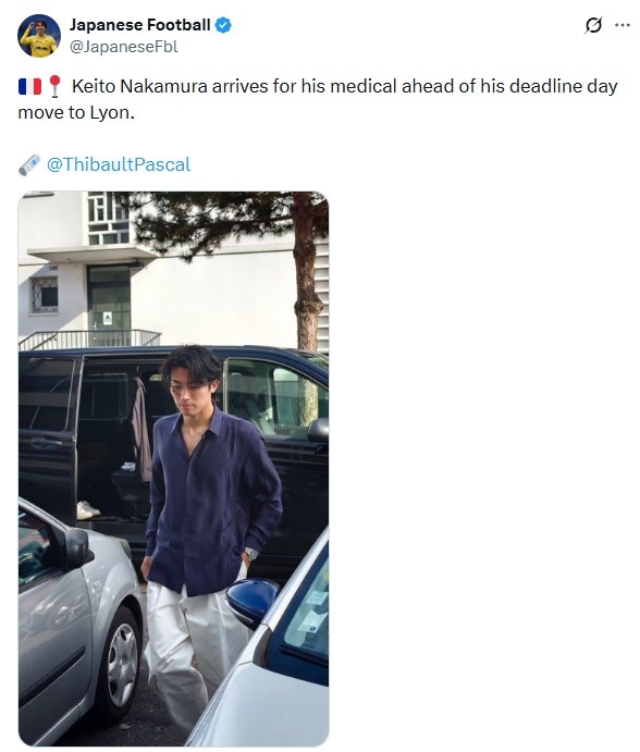 博主:中村敬斗抵达体检地接受体检,压哨转会里昂接近完成 博主:中村敬斗抵达体检地接受体检,压哨转会里昂接近完成